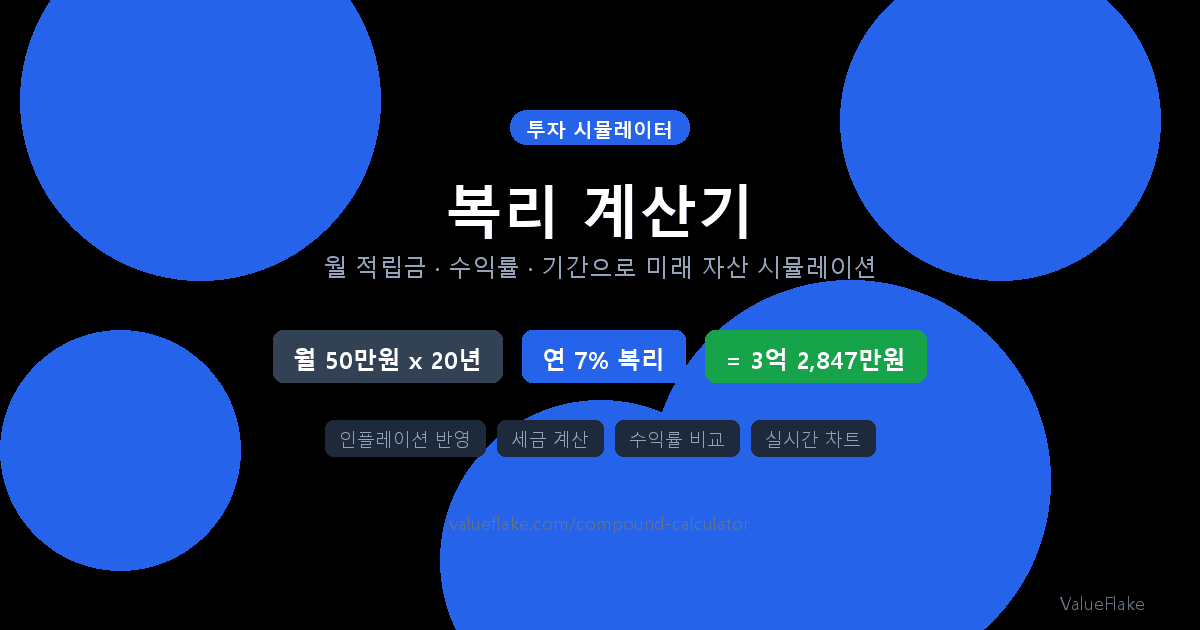 복리 계산기 og compound calc