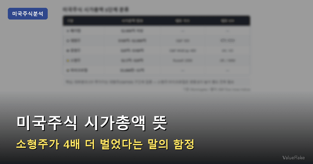 미국주식 시가총액 썸네일