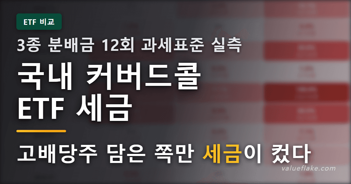 국내 커버드콜 ETF 세금 썸네일