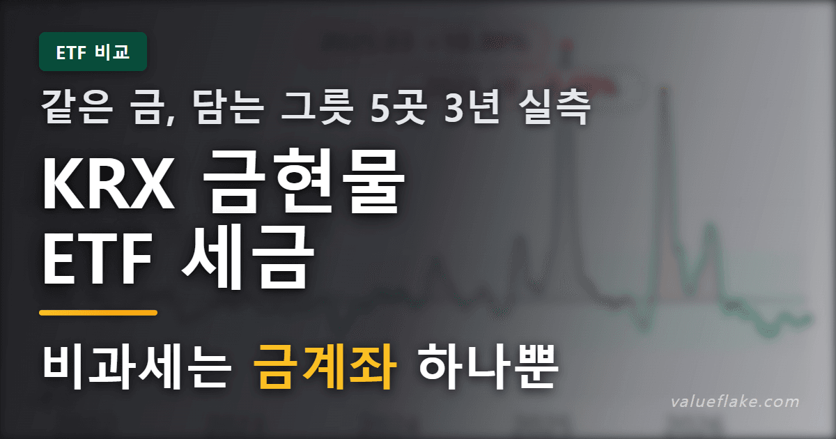 KRX 금현물 ETF 세금 썸네일
